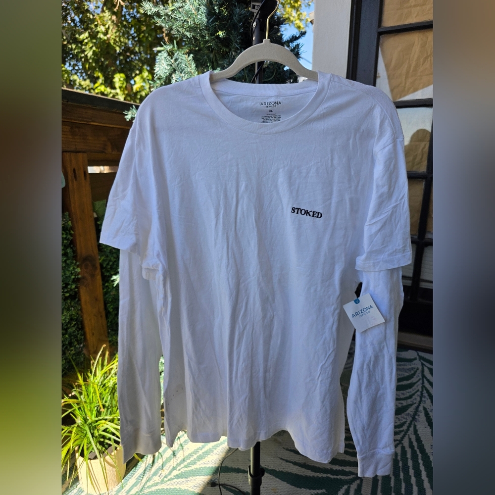 Arizona Jean Company White Long Sleeve Tee NWT